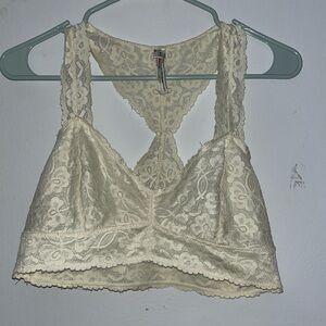 White/Cream Free people bralette size large